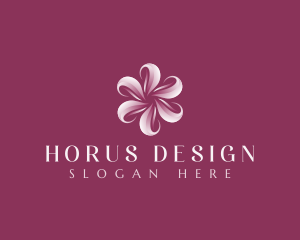 Sakura Floral Swirl logo design