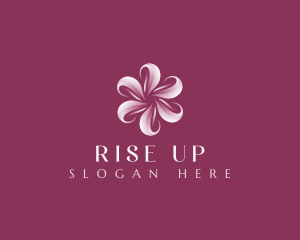 Sakura Floral Swirl logo design