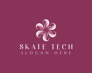 Sakura Floral Swirl logo design