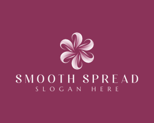 Sakura Floral Swirl logo design