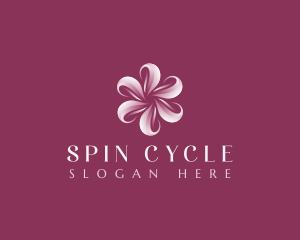 Sakura Floral Swirl logo design