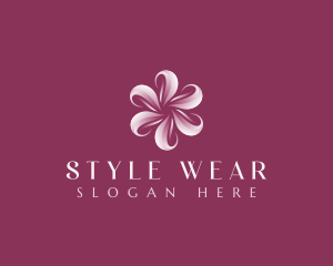 Sakura Floral Swirl logo design