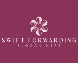 Sakura Floral Swirl logo design