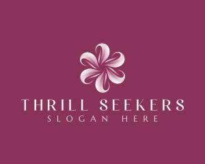 Sakura Floral Swirl logo design