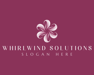 Whirl - Sakura Floral Swirl logo design