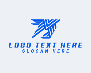 Message - Postal Mail Logistics Letter M logo design