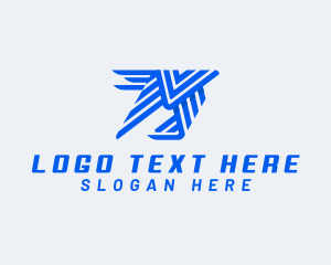 Mail - Postal Mail Logistics Letter M logo design