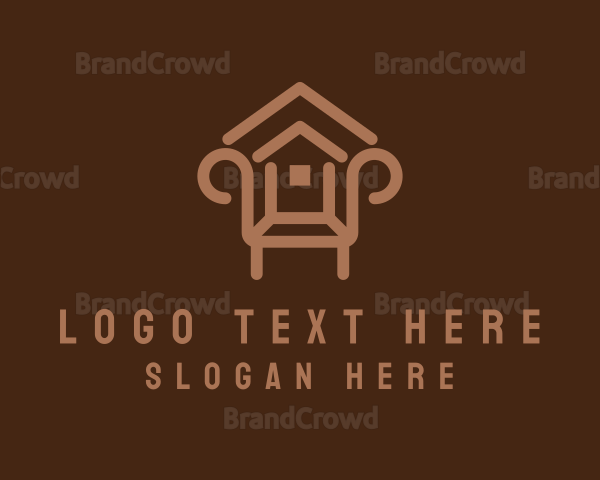 Brown Home Couch Logo