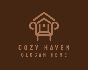 Brown Home Couch logo design