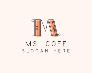 Fancy Elegant Hipster Letter M  logo design