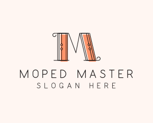 Fancy Elegant Hipster Letter M  logo design