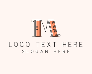 Furniture Store - Fancy Elegant Hipster Letter M logo design