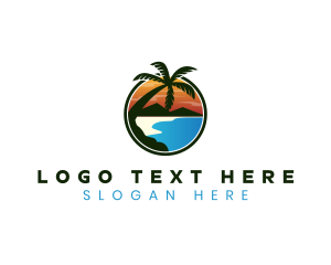 Lake - Mountain Beach Resort logo design
