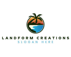 Landform - Mountain Beach Resort logo design