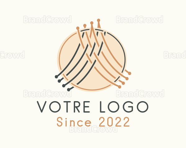 Handcrafted Sewing Textile Logo