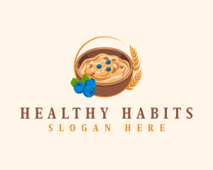 Blueberry Oatmeal Cereal logo design