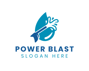 Power Washer Droplet logo design