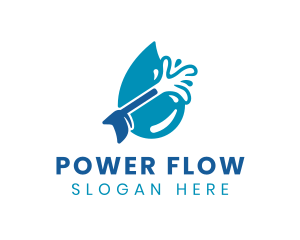 Power Washer Droplet logo design