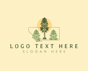 Ponderosa Pine - Ponderosa Pine Tree Montana logo design