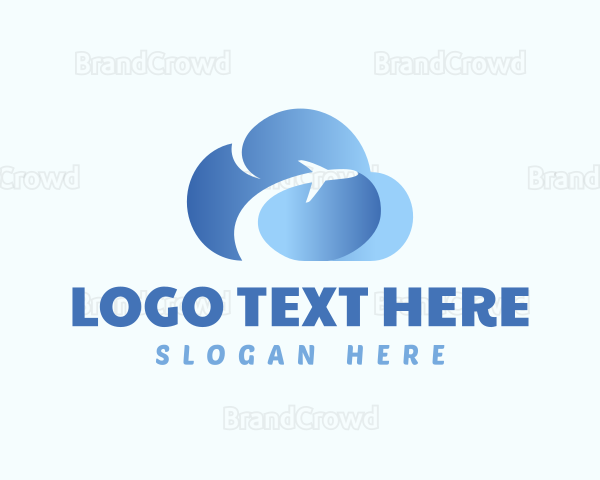 Cloud Plane Flight Tourism Logo