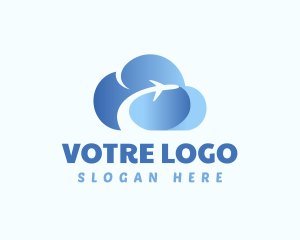 Cloud Plane Flight Tourism Logo