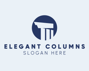 Building Column Architecture logo design