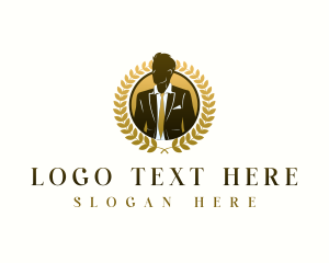 Suit - Businessman Apparel Clothing logo design