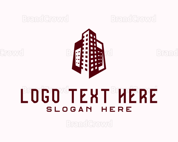 Office Building Hexagon Logo