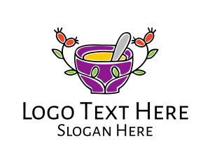 Vegan - Natural Organic Mortar & Pestle logo design