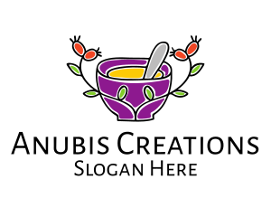 Natural Organic Mortar & Pestle logo design