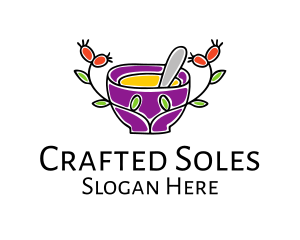 Natural Organic Mortar & Pestle logo design