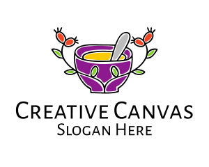 Illustration - Natural Organic Mortar & Pestle logo design