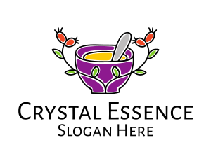 Natural Organic Mortar & Pestle logo design