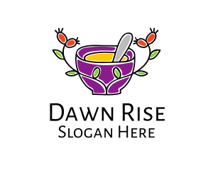 Natural Organic Mortar & Pestle logo design