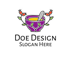 Natural Organic Mortar & Pestle logo design