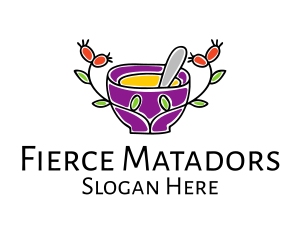 Natural Organic Mortar & Pestle logo design