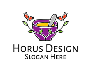 Natural Organic Mortar & Pestle logo design