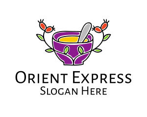 Natural Organic Mortar & Pestle logo design