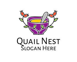 Natural Organic Mortar & Pestle logo design