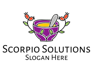 Natural Organic Mortar & Pestle logo design