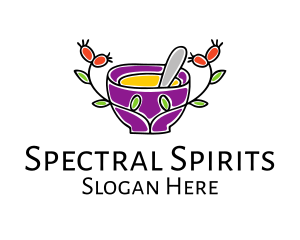 Natural Organic Mortar & Pestle logo design