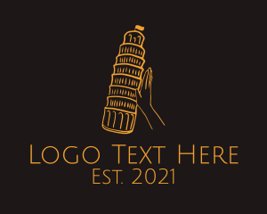 Italian - Minimalist Tower of Pisa logo design