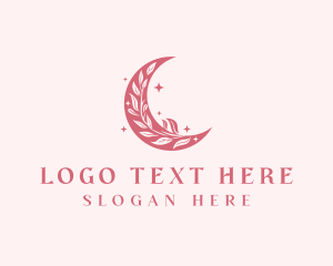 Crescent - Crescent Flower Moon logo design