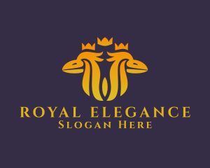 Twin Royal Phoenix logo design