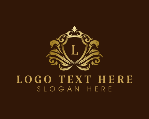 Vip - Luxury Crown Shield logo design