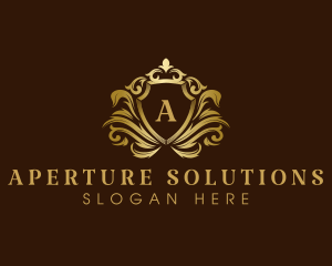 Luxury Crown Shield logo design