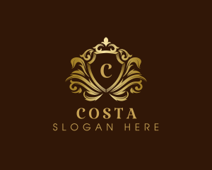 Luxury Crown Shield logo design