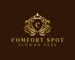 Luxury Crown Shield logo design