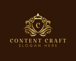 Luxury Crown Shield logo design