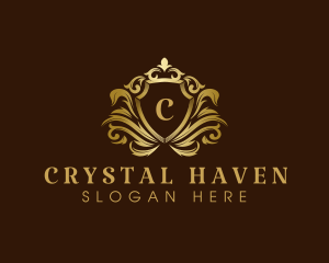 Luxury Crown Shield logo design